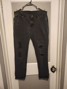 Rewash Distressed Black Distressed Jeans, Size 15/32